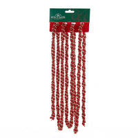 Red and Gold Bead Twisted Garland