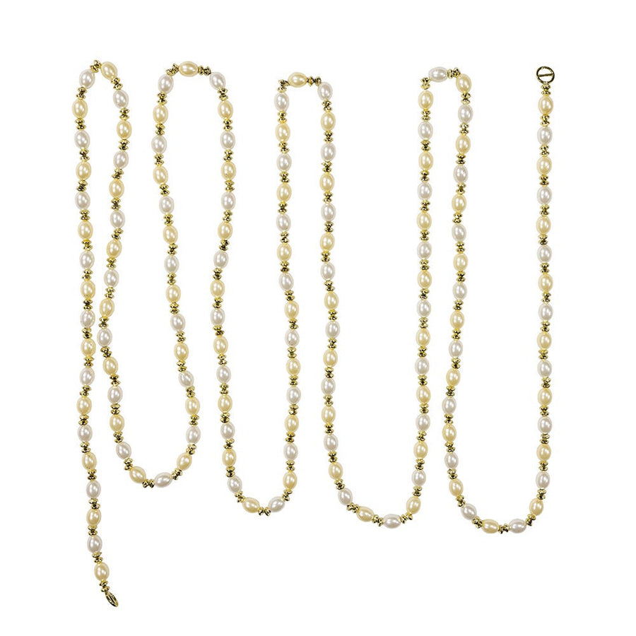 Ivory and Gold Beaded Garland