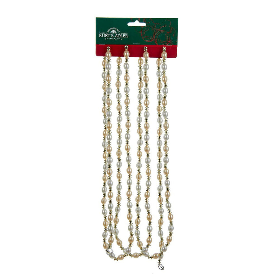 Ivory and Gold Beaded Garland