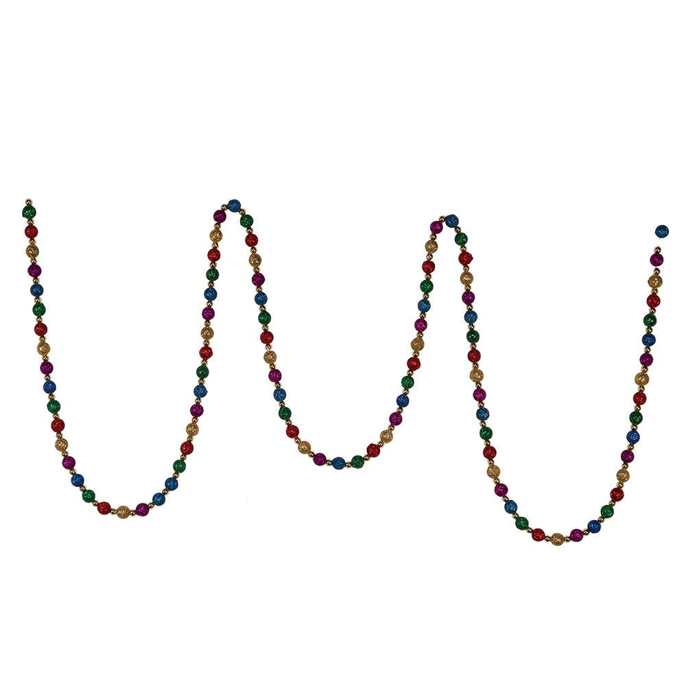 Multicolored Glitter Beaded Garland