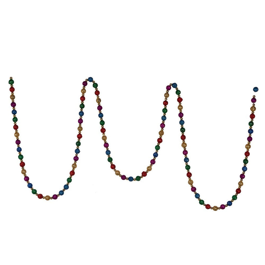 Multicolored Glitter Beaded Garland