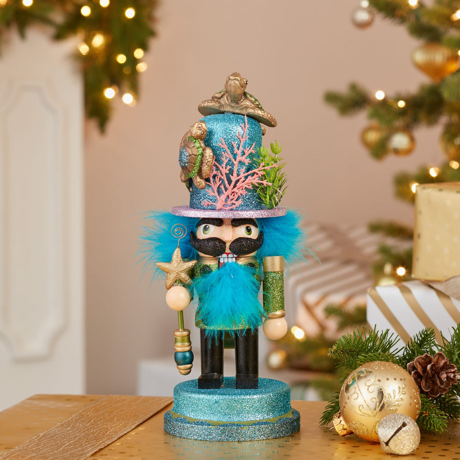11" Hollywood Nutcrackers™ Sea Turtle Hat Nutcracker