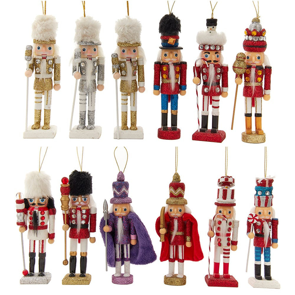 6" Hollywood Nutcrackers™ Ornament Assortment With Ornament Stand