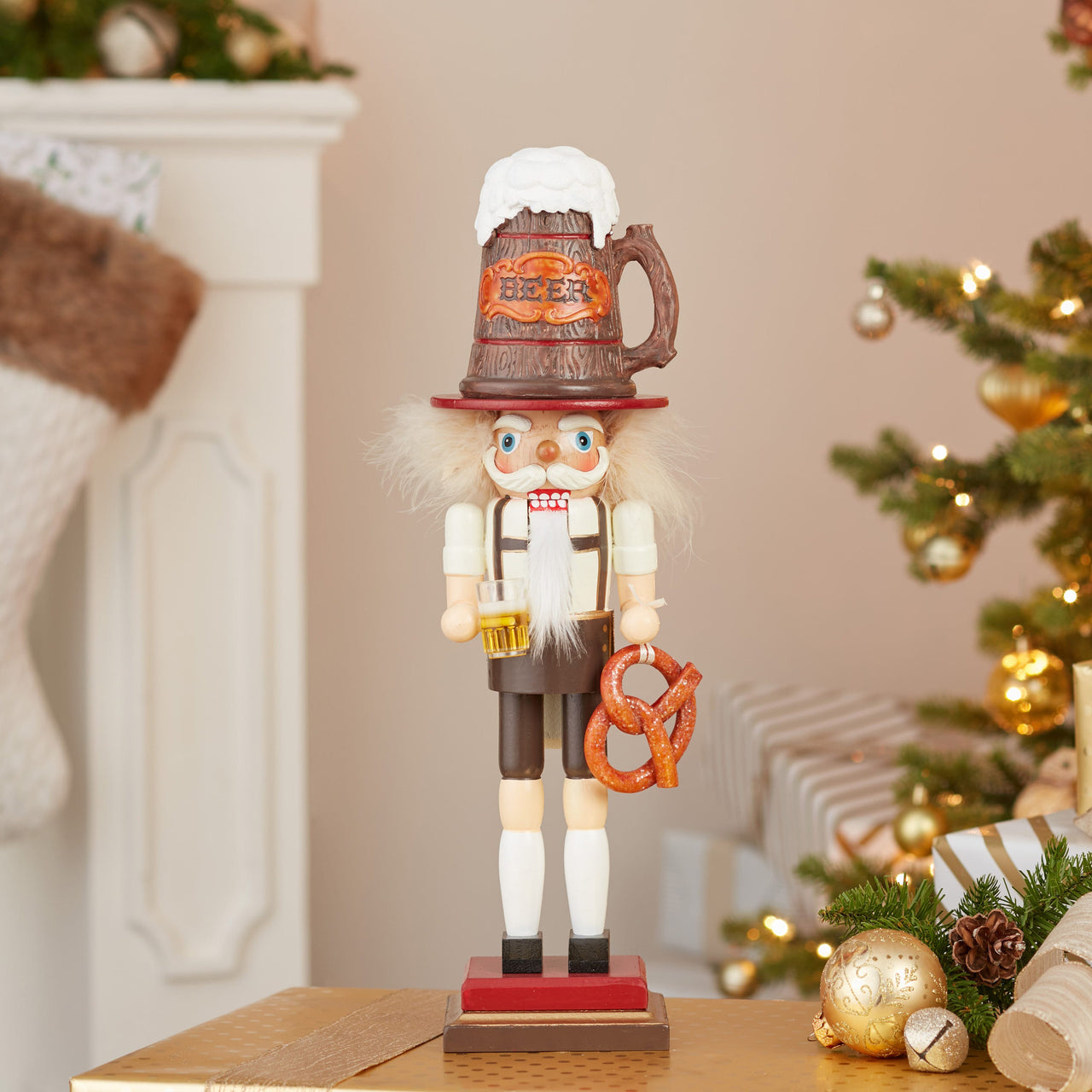 17.5" Hollywood Nutcrackers™ Beer and Pretzel Nutcracker