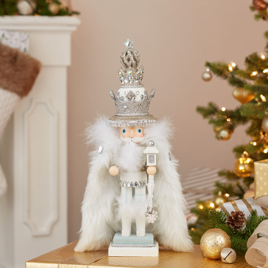 18" Hollywood Nutcrackers™ White Fur King Nutcrackers