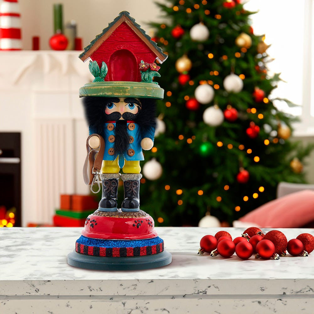 14" Hollywood Nutcrackers™ Dog House Hat Nutcracker