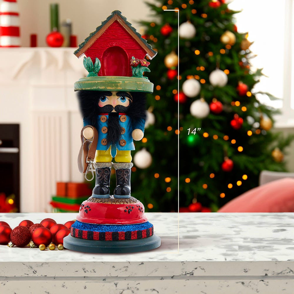 14" Hollywood Nutcrackers™ Dog House Hat Nutcracker