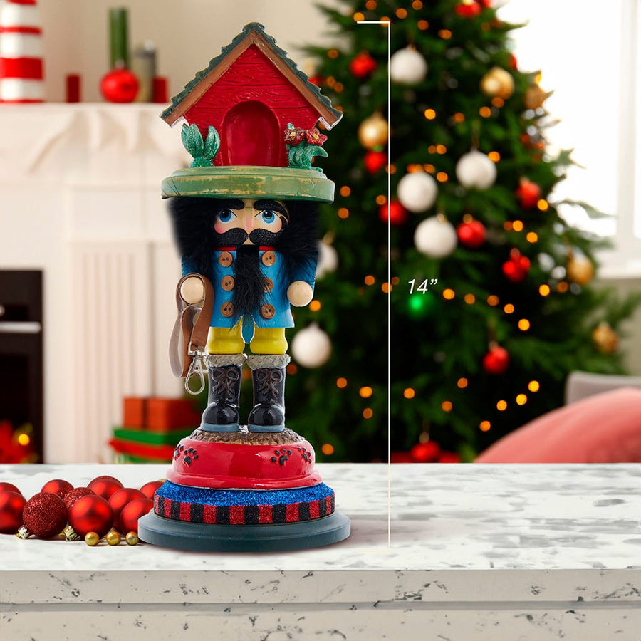 14" Hollywood Nutcrackers™ Dog House Hat Nutcracker