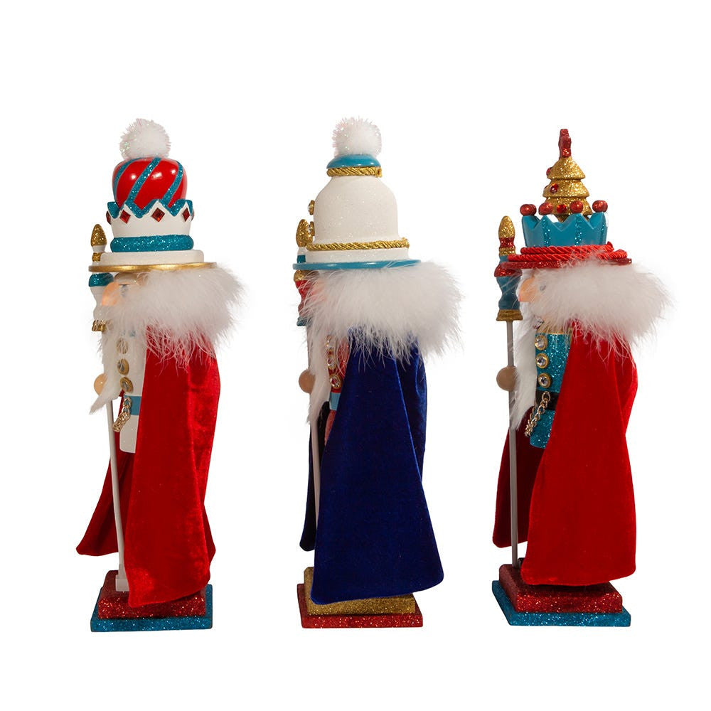 15" Hollywood Nutcrackers™ Red, White and Teal Soldier & King Nutcracker