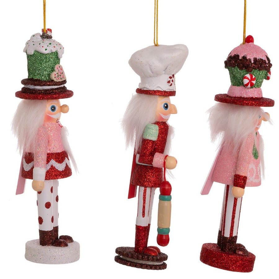 6" Hollywood Nutcrackers™ Cake, Cocoa and Gingerbread Nutcracker Ornaments