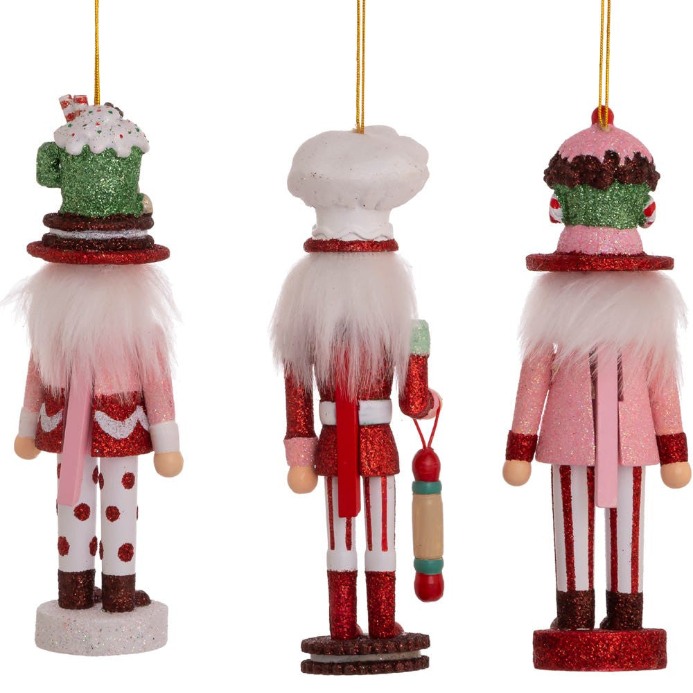 6" Hollywood Nutcrackers™ Cake, Cocoa and Gingerbread Nutcracker Ornaments