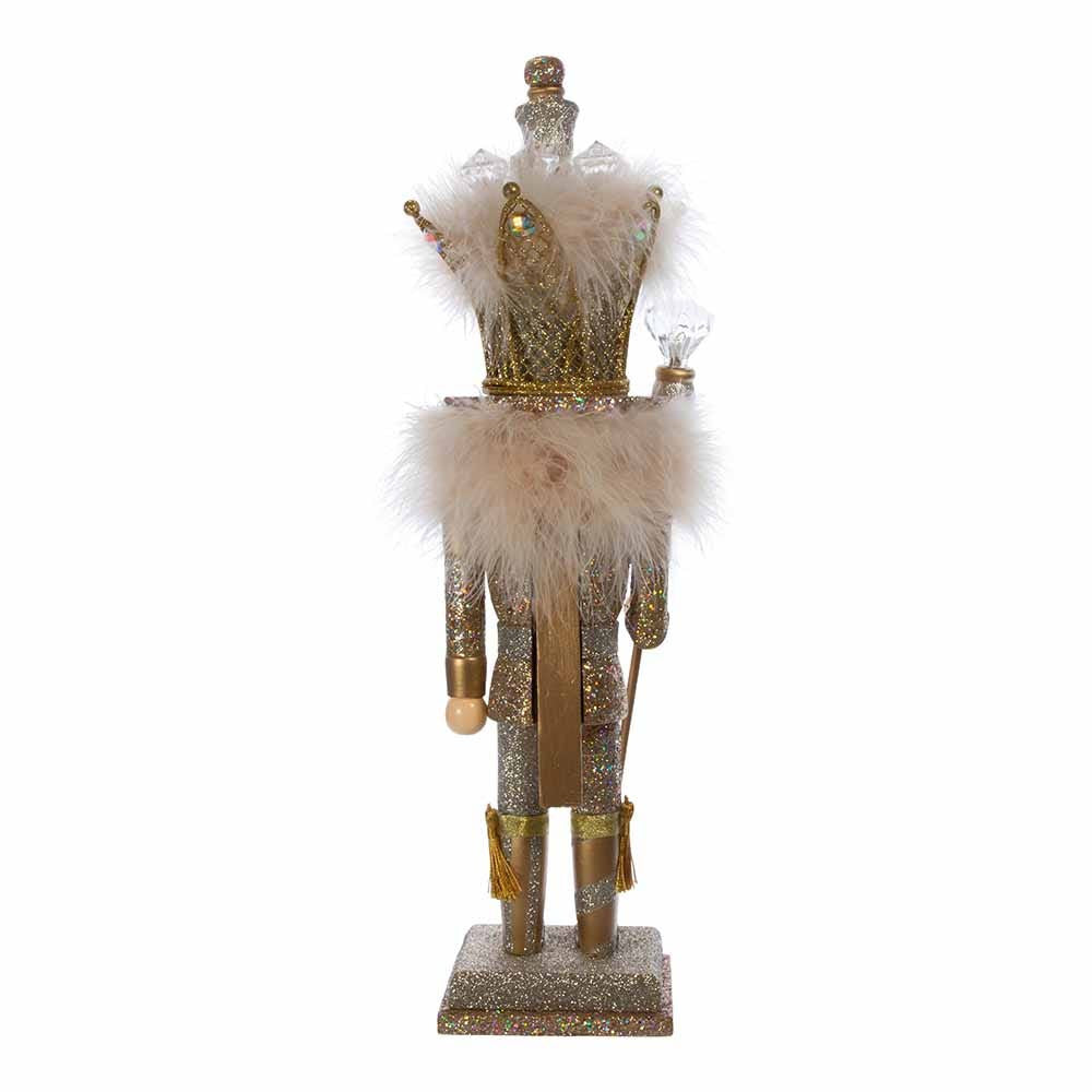 16" Hollywood Nutcrackers™ Platinum and Gold Glittered Nutcracker