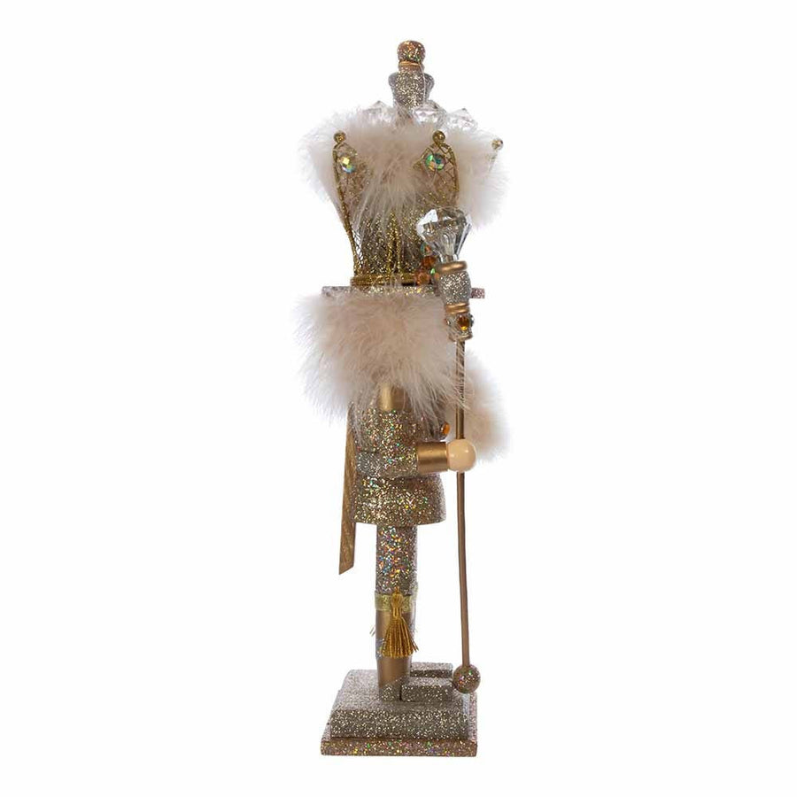 16" Hollywood Nutcrackers™ Platinum and Gold Glittered Nutcracker