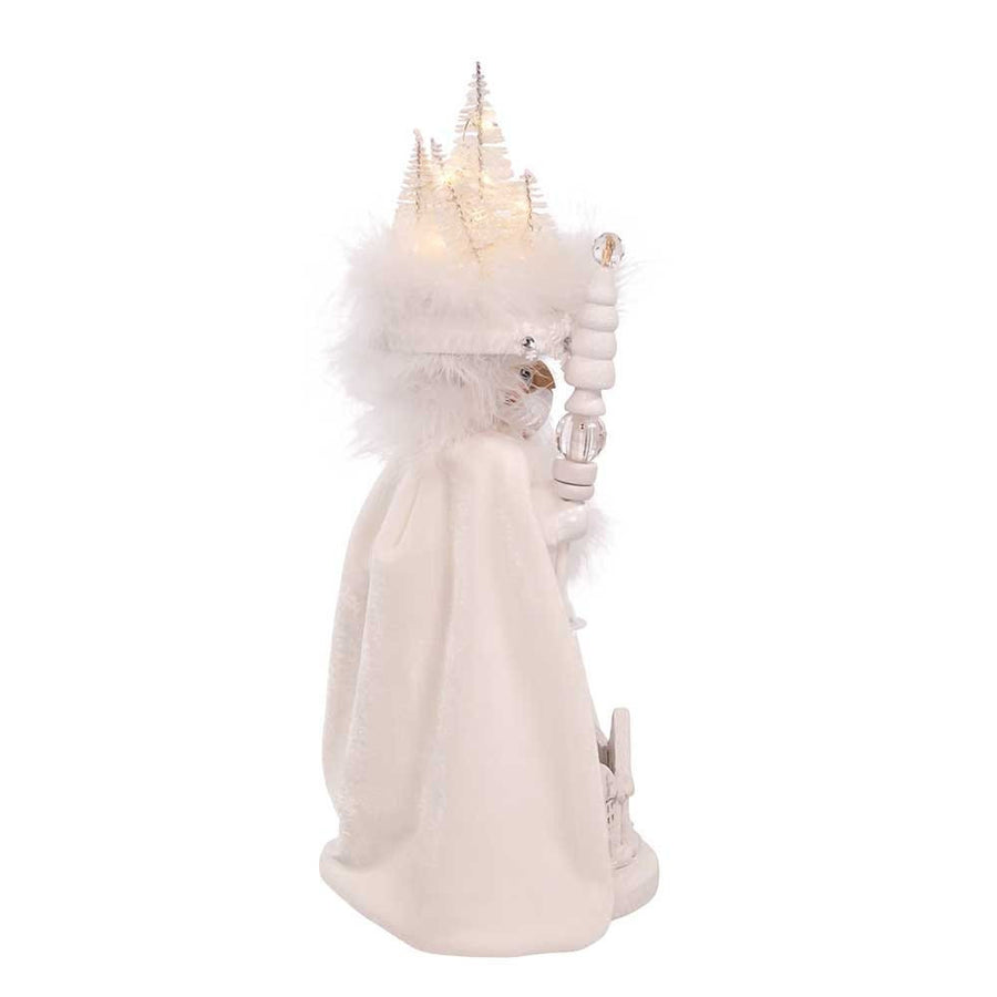 15" Hollywood Nutcrackers™ Battery Operated White Winter LED Hat Nutcracker