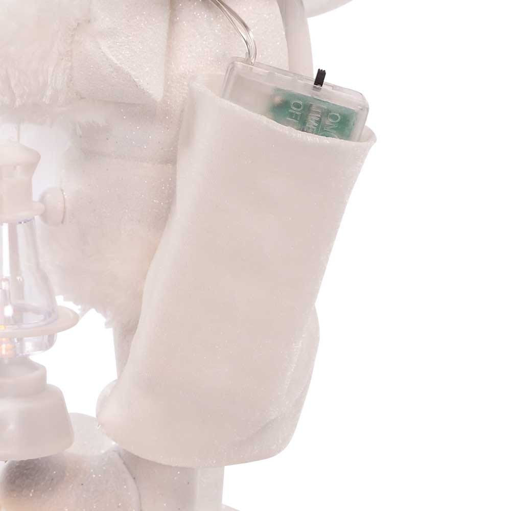 15" Hollywood Nutcrackers™ Battery Operated White Winter LED Hat Nutcracker