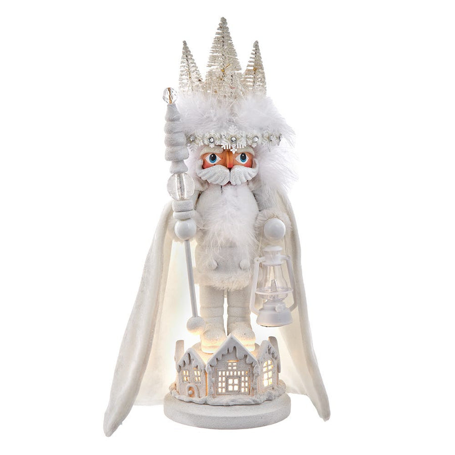 15" Hollywood Nutcrackers™ Battery Operated White Winter LED Hat Nutcracker