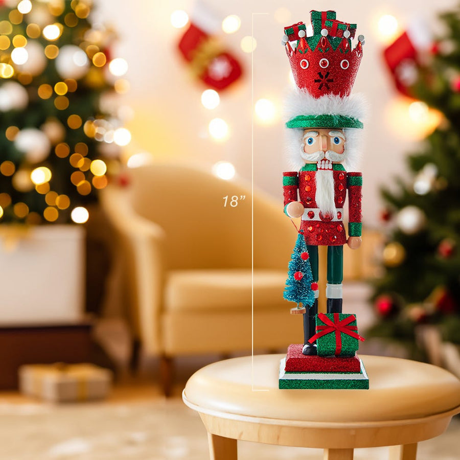 18" Hollywood Nutcrackers™ Red & Green With Presents Nutcracker