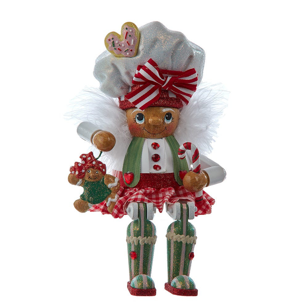 11" Hollywood Nutcrackers™ Gingerbread Baker Girl Shelf Sitter Nutcracker