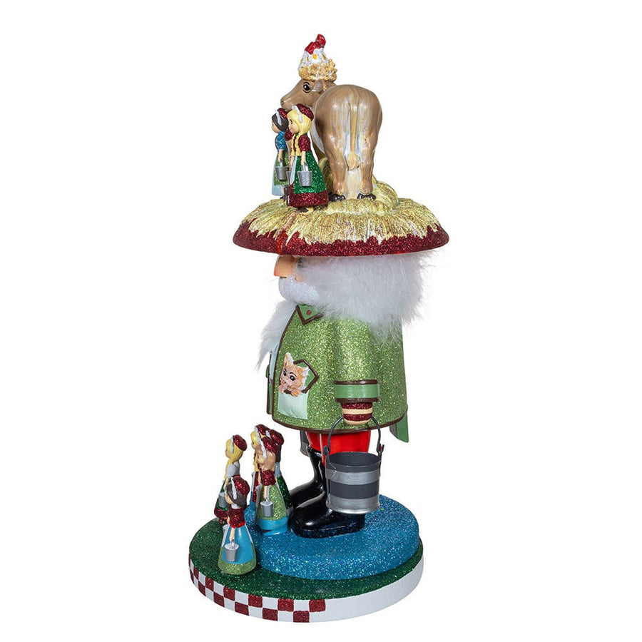 16.5" Hollywood Nutcrackers™ 8 Maids A Milking Nutcracker (8th in Series)