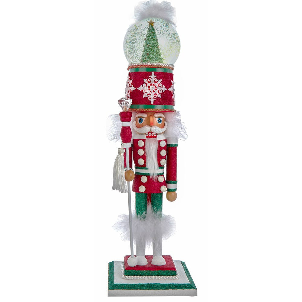 21" Hollywood Nutcrackers™ Deck The Halls Musical Water Globe Hat Nutcracker