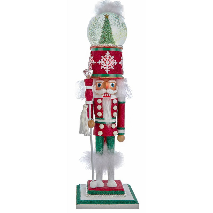 21" Hollywood Nutcrackers™ Deck The Halls Musical Water Globe Hat Nutcracker