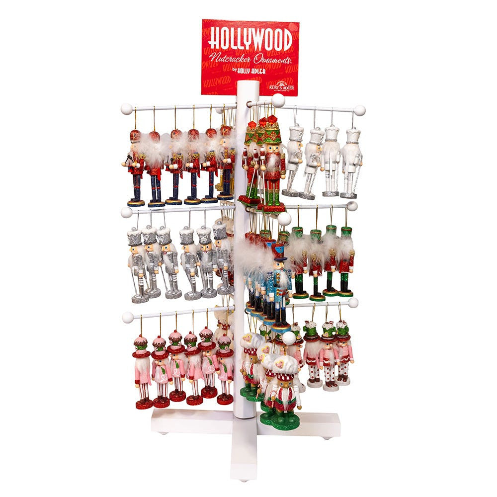 5" Hollywood Nutcrackers™ Nutcracker Ornaments With Rack