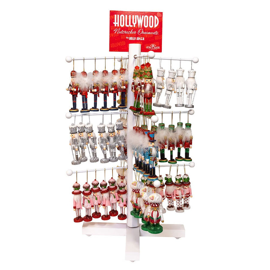 5" Hollywood Nutcrackers™ Nutcracker Ornaments With Rack