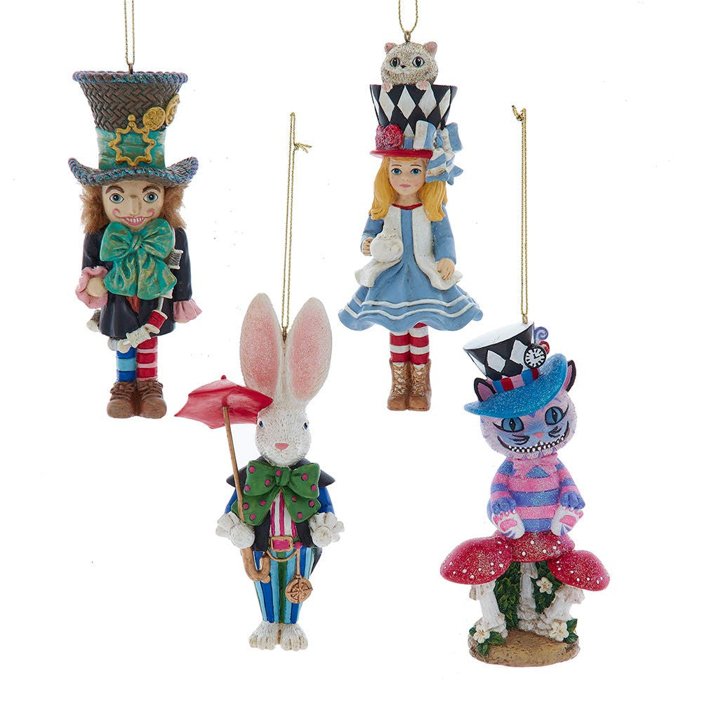 5" Hollywood NutcrackersÂ™ Alice In Wonderland Ornaments