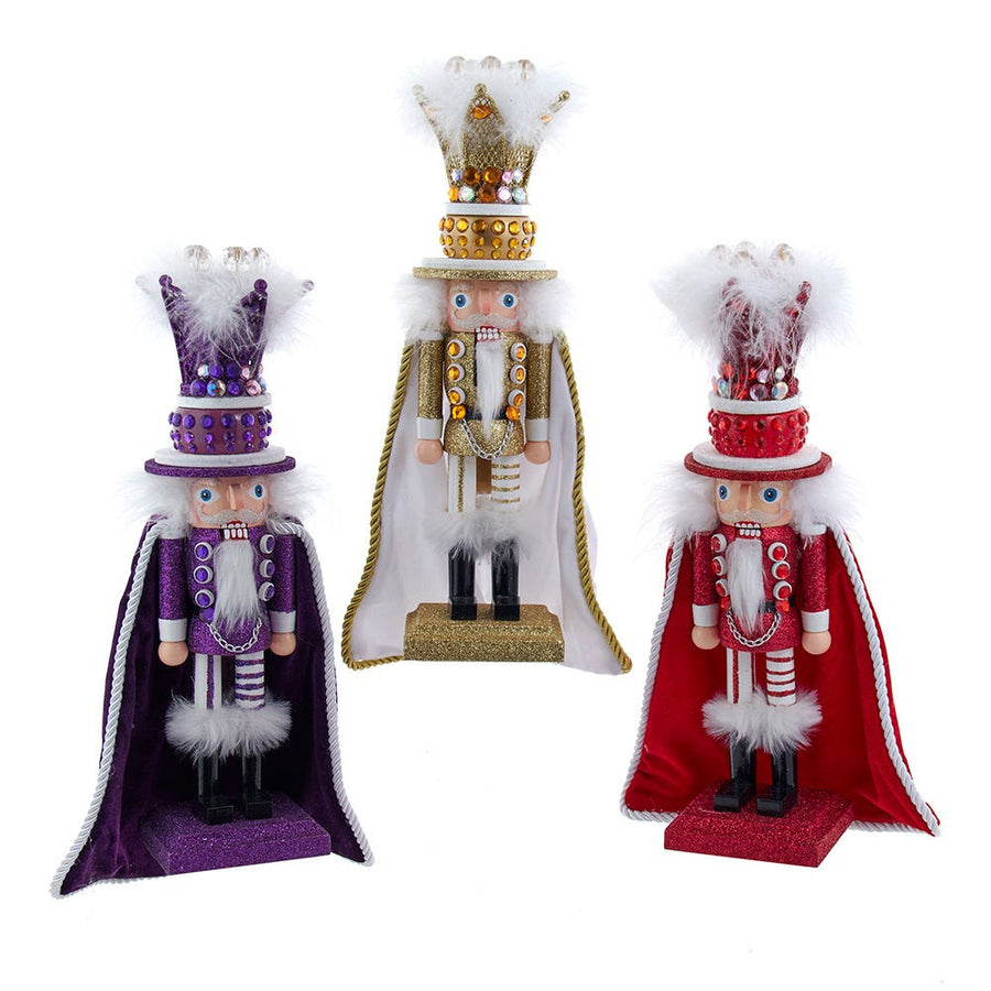 13" Hollywood Nutcrackers™ Purple, Gold & Red King Nutcrackers