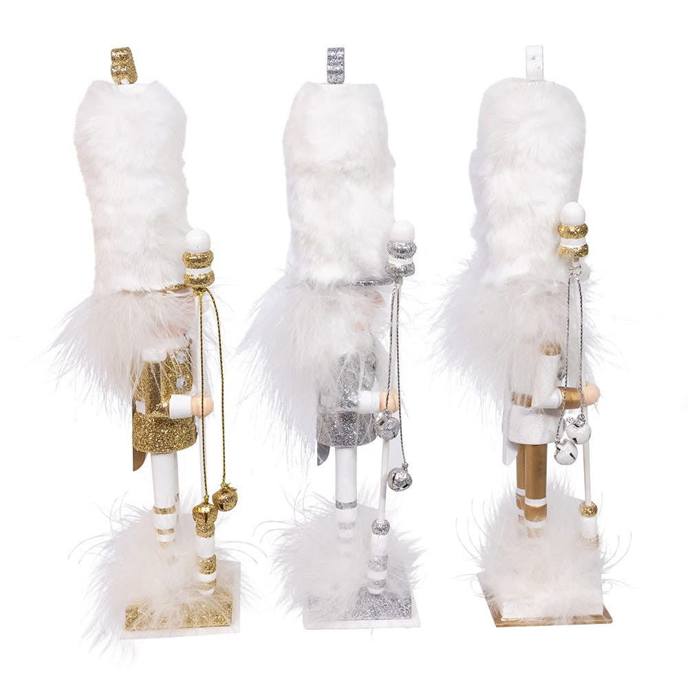 9.5" Hollywood Nutcrackers™ Gold, White, & Silver Nutcrackers