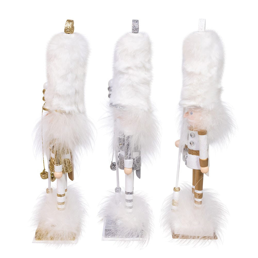 9.5" Hollywood Nutcrackers™ Gold, White, & Silver Nutcrackers