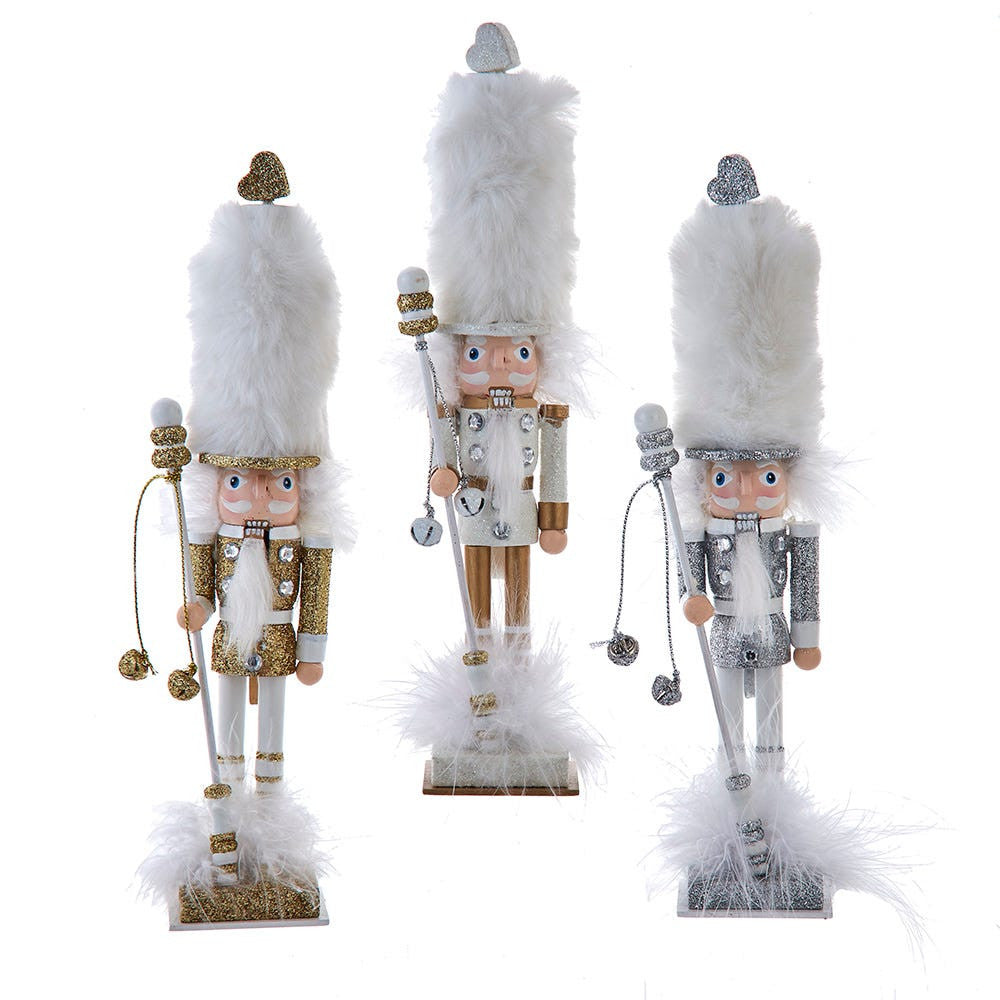 9.5" Hollywood Nutcrackers™ Gold, White, & Silver Nutcrackers