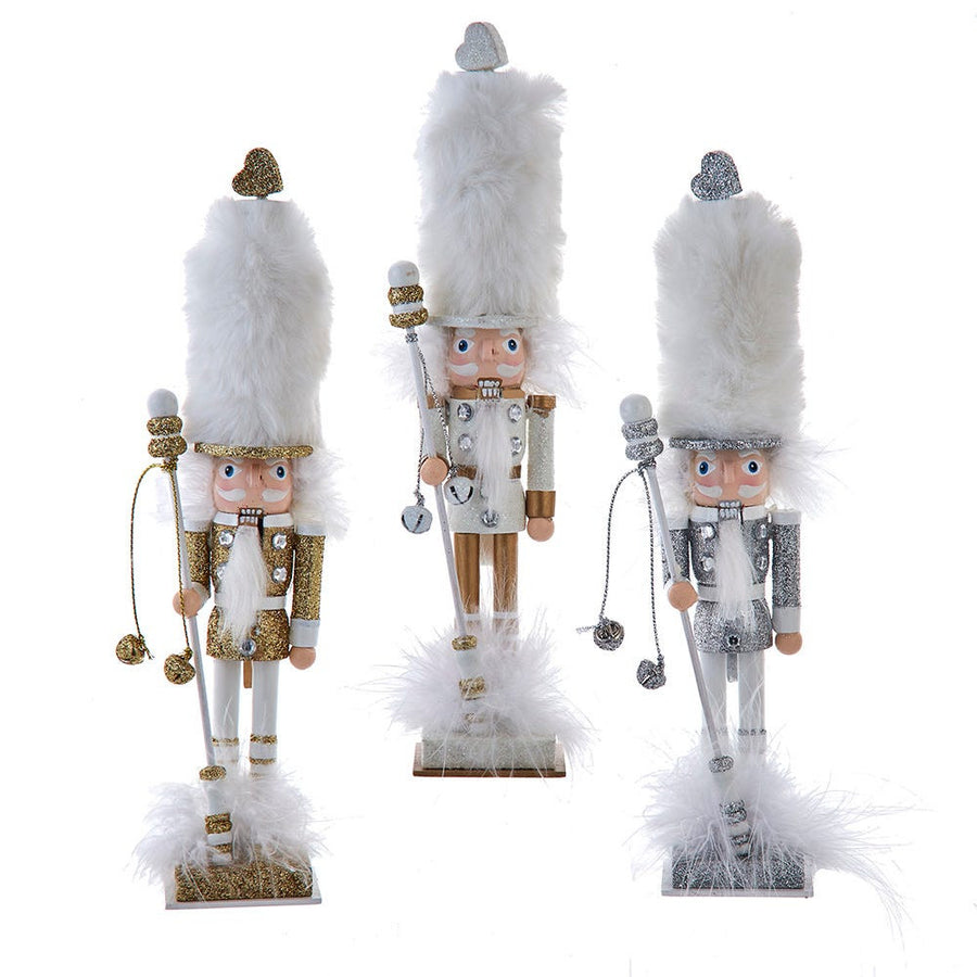 9.5" Hollywood Nutcrackers™ Gold, White, & Silver Nutcrackers