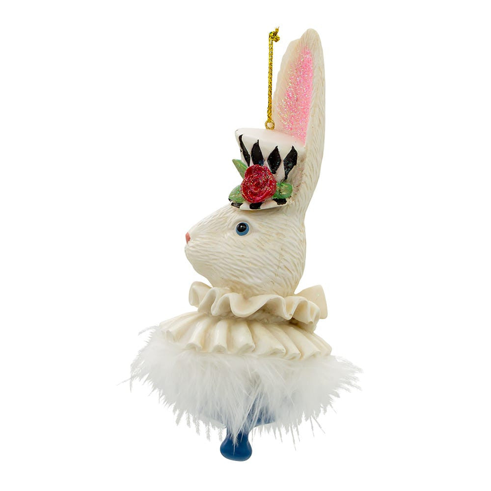 6.5" Holly Hats™ Rabbit Hat Ornament