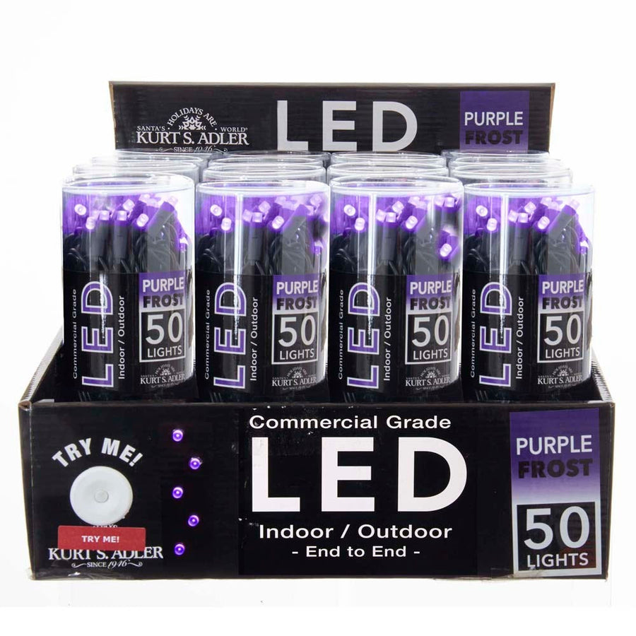 24.5' UL 50L 5MM Purple Frost Wide Angle LED Connectible Light Set