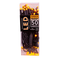 24.5' UL 50L 5MM Amber Frost Wide Angle LED Connectible Light Set