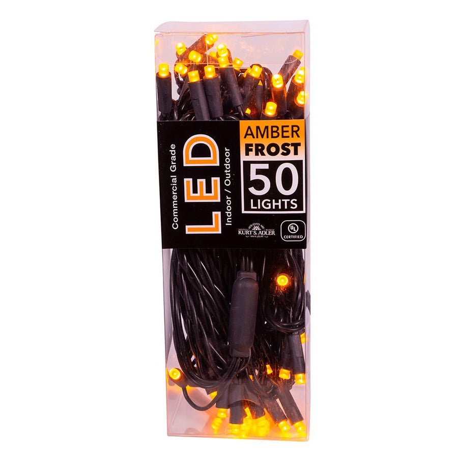 24.5' UL 50L 5MM Amber Frost Wide Angle LED Connectible Light Set