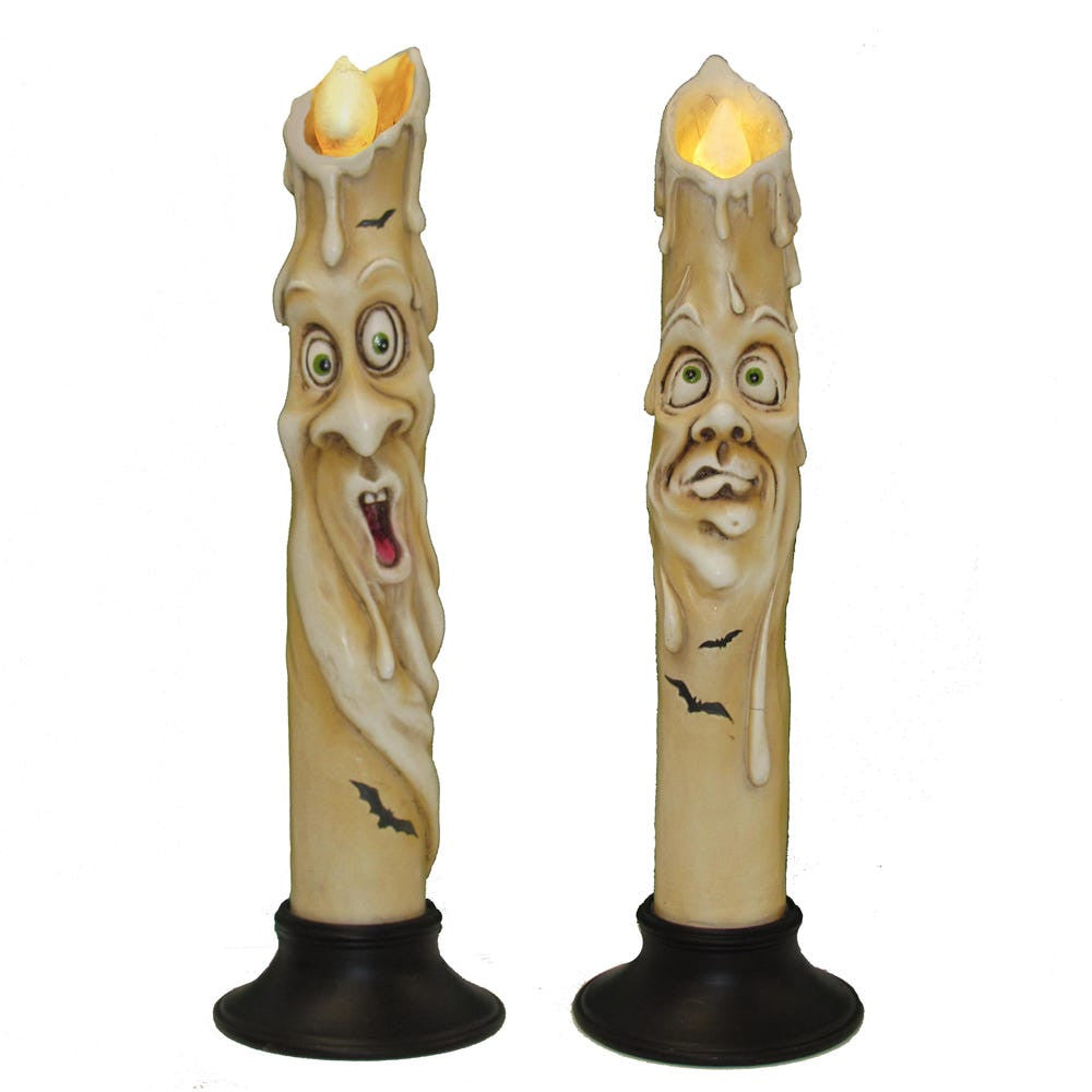 12" Halloween Candles With Flashing LED Light
