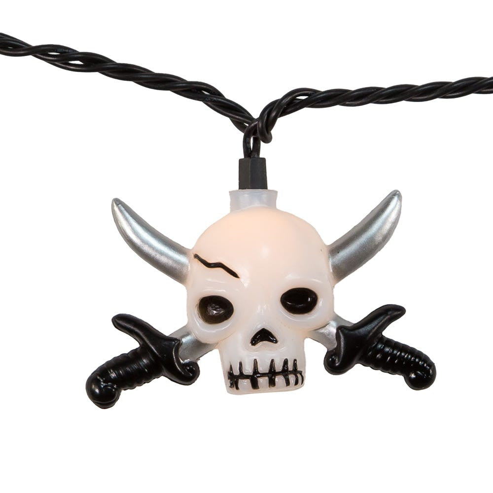 12' UL 10L Skull With Silver Sword Light Set
