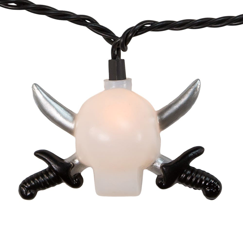 12' UL 10L Skull With Silver Sword Light Set