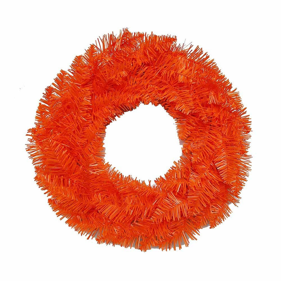18" Un-Lit Orange Wreath