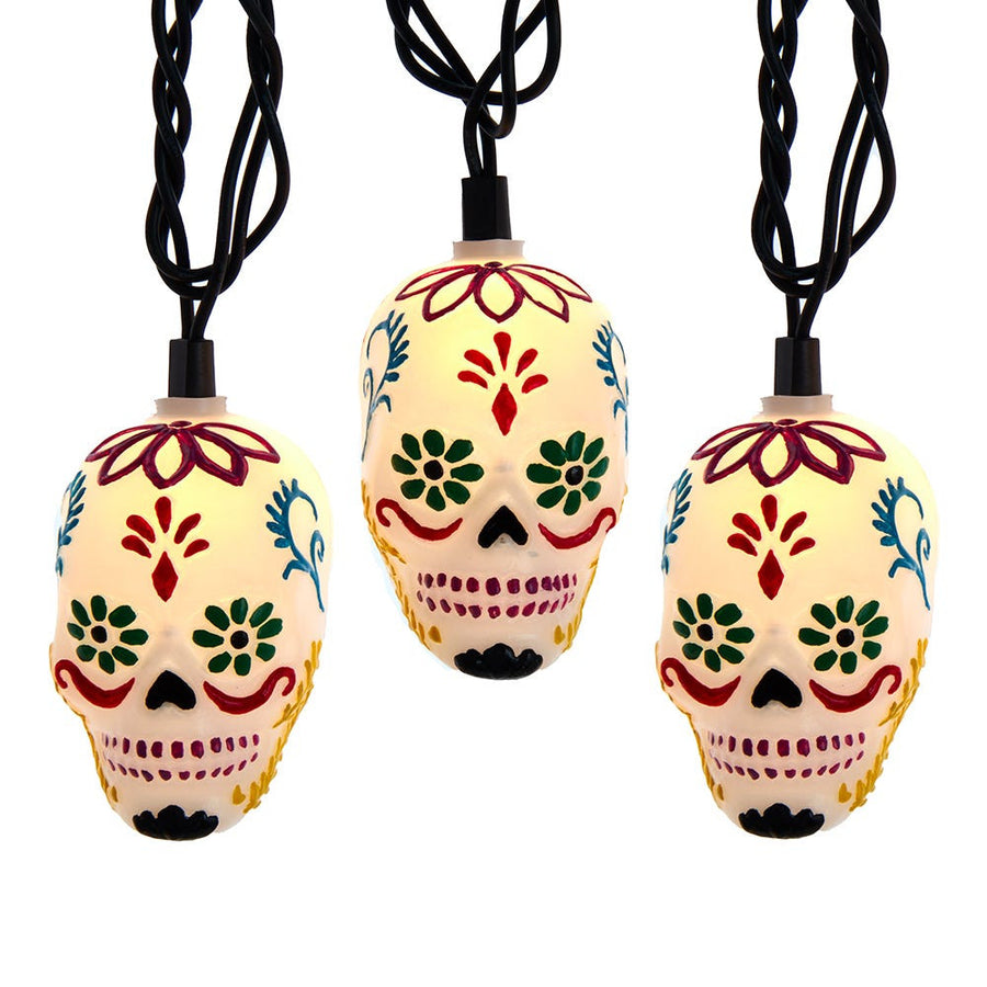 9 UL 10L Day Of The Dead Skull Connectible Light Set