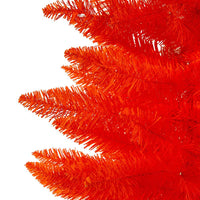 4.5' Un-Lit Halloween Orange Potted Tree