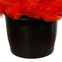 4.5' Un-Lit Halloween Orange Potted Tree