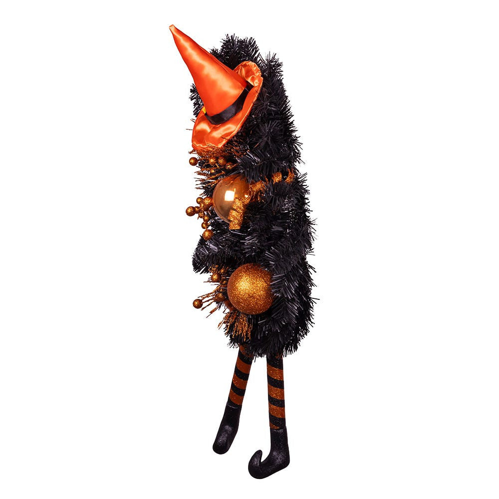 33" Un-Lit Orange Halloween Wreath