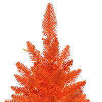 3' Battery Operated Pre-Lit Halloween Orange Potted Tree With Orange LED Lights