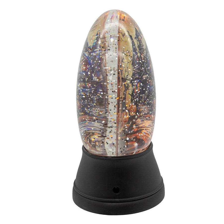 6.5" Battery Operated USB Halloween LED Lighted Village Scene Water Lantern