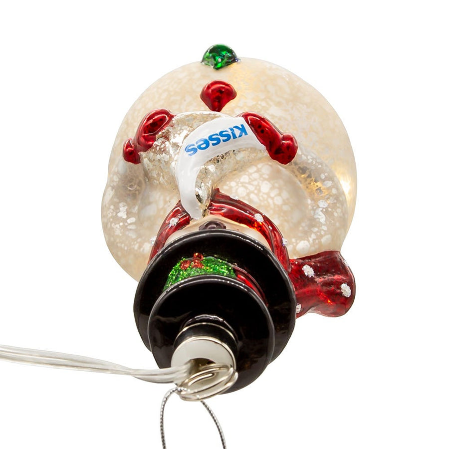 5" Hershey's™ Illuminated Gems Pre-Lit USB Snowman Glass Ornament