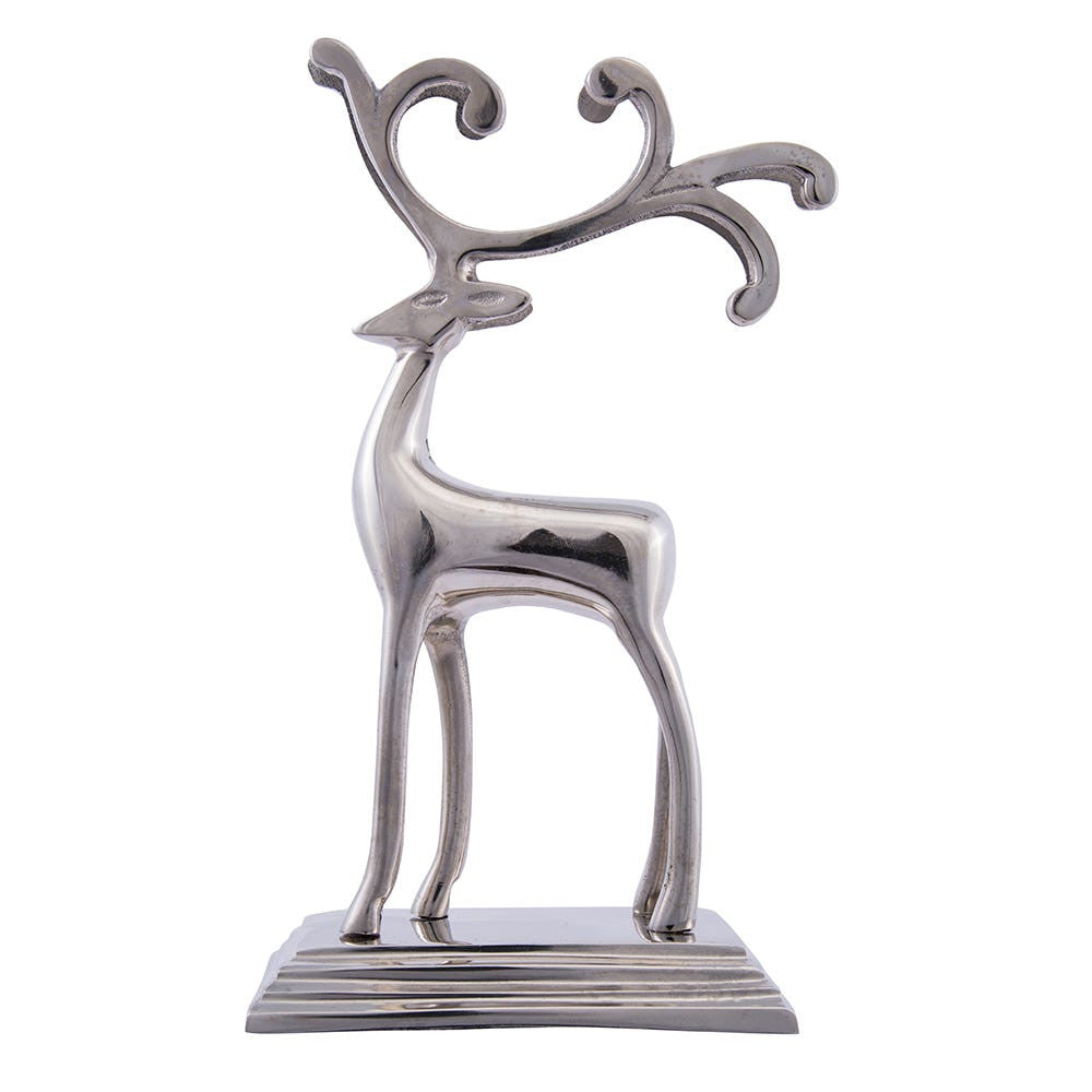 Silver Reindeer Stocking Hanger