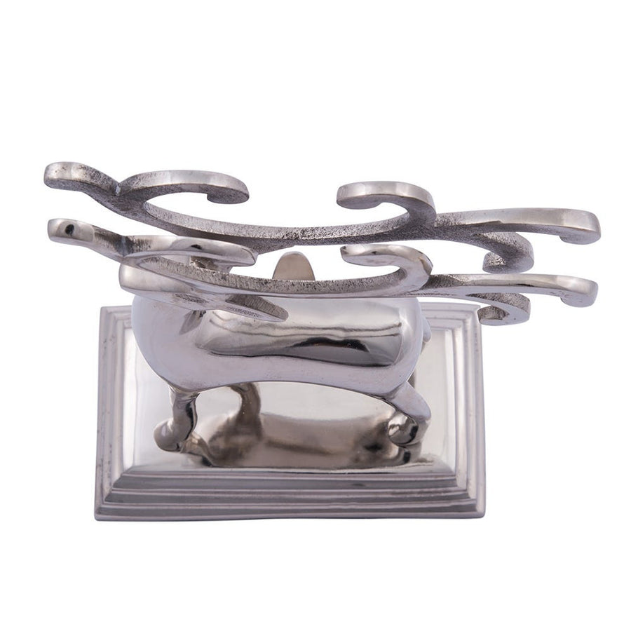 Silver Reindeer Stocking Hanger